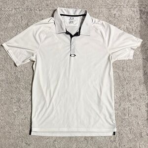 Oakley White Polo with Black Accents